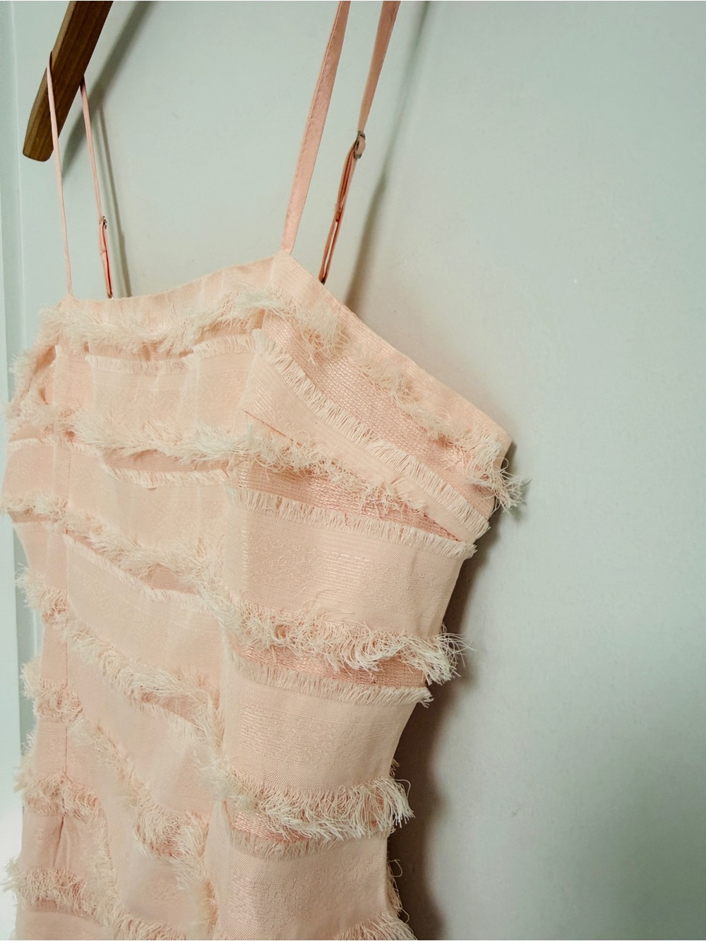 Polly Dress Molina Mini Dress Pink Tiered Size 6 - Picture 3 of 9